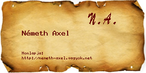 Németh Axel névjegykártya